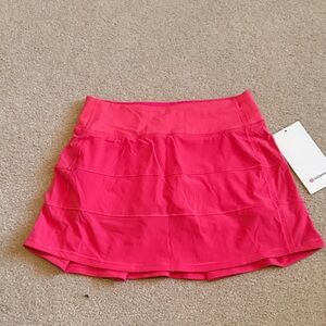 NWT Lululemon Athletica Pink Pace Rival MR Skirt Long